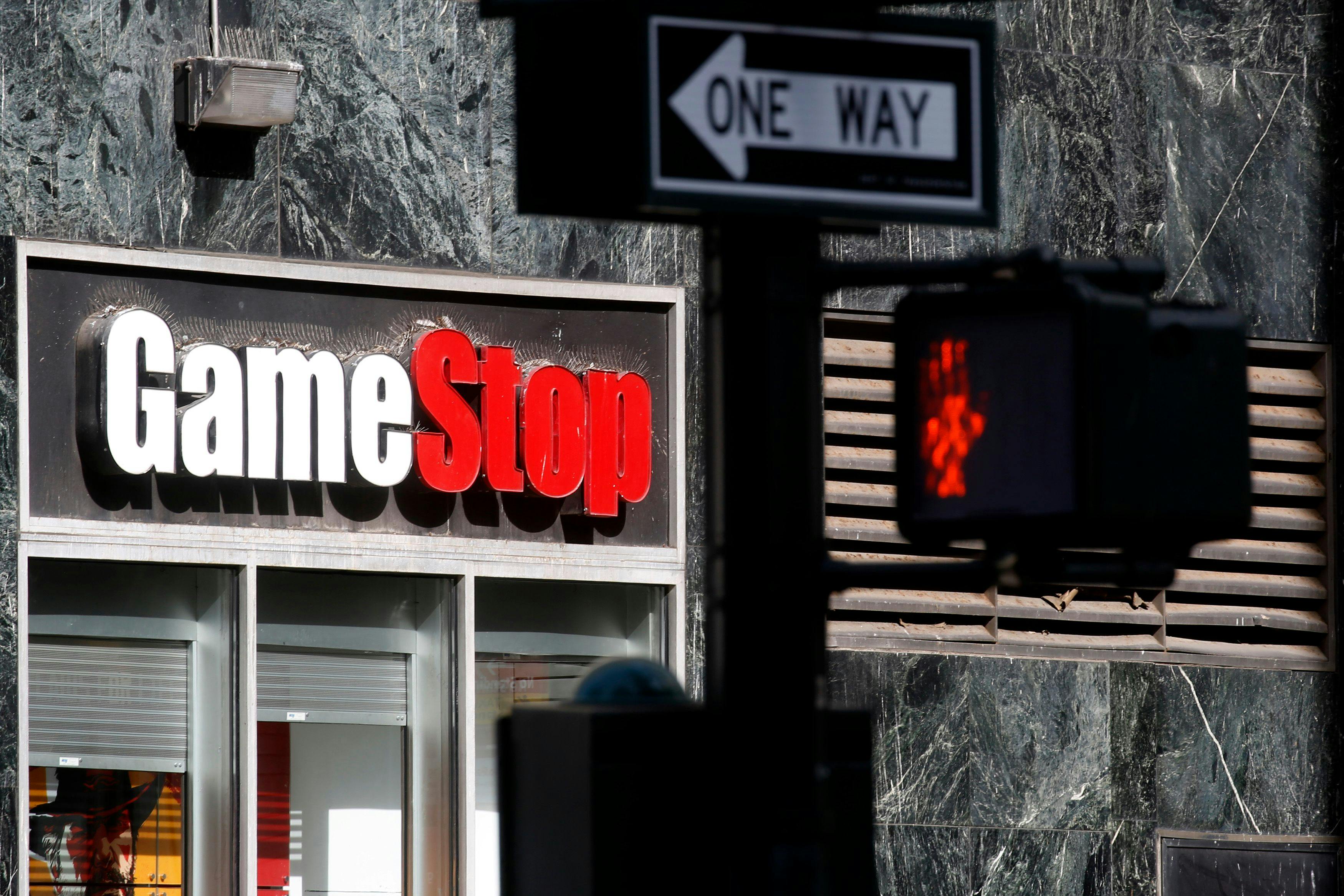 NEW YORK - NEW YORK - MARCH 23: GameStop sign on GameStop at 6th Avenue ...